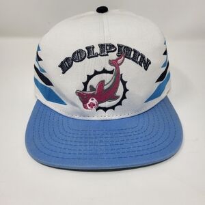 Pink Dolphin Men Snap Back Flat Brim Embroidered Baseball Hat Rare Adjustable